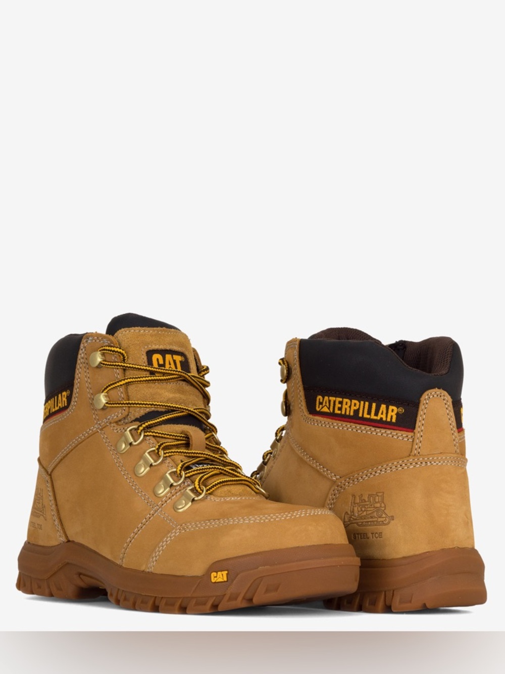 Caterpillar CAT EUC Brown Work Shoe Boot Steel Toe Factory Yard Union Farm 10